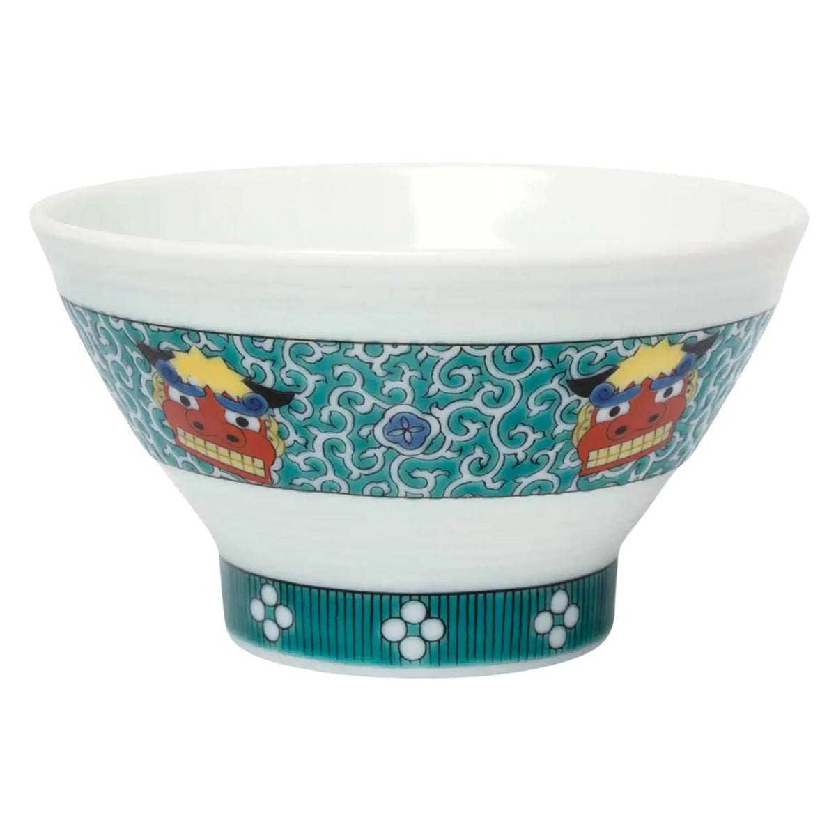 SEIKOU Kutani Porcelain Sendan Rice Bowl Shishimai