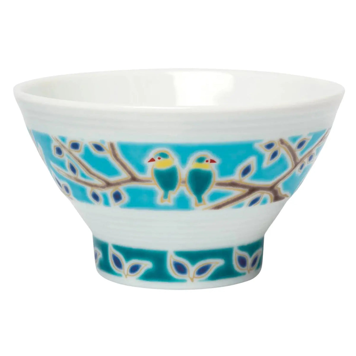SEIKOU Kutani Porcelain Sendan Rice Bowl Small Bird