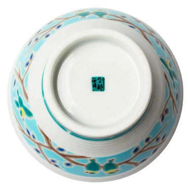 Seikou Kutani Porcelain Sendan Rice Bowl Small Bird