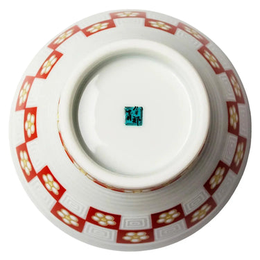 Seikou Kutani Porcelain Sendan Rice Bowl Umeichimatsu