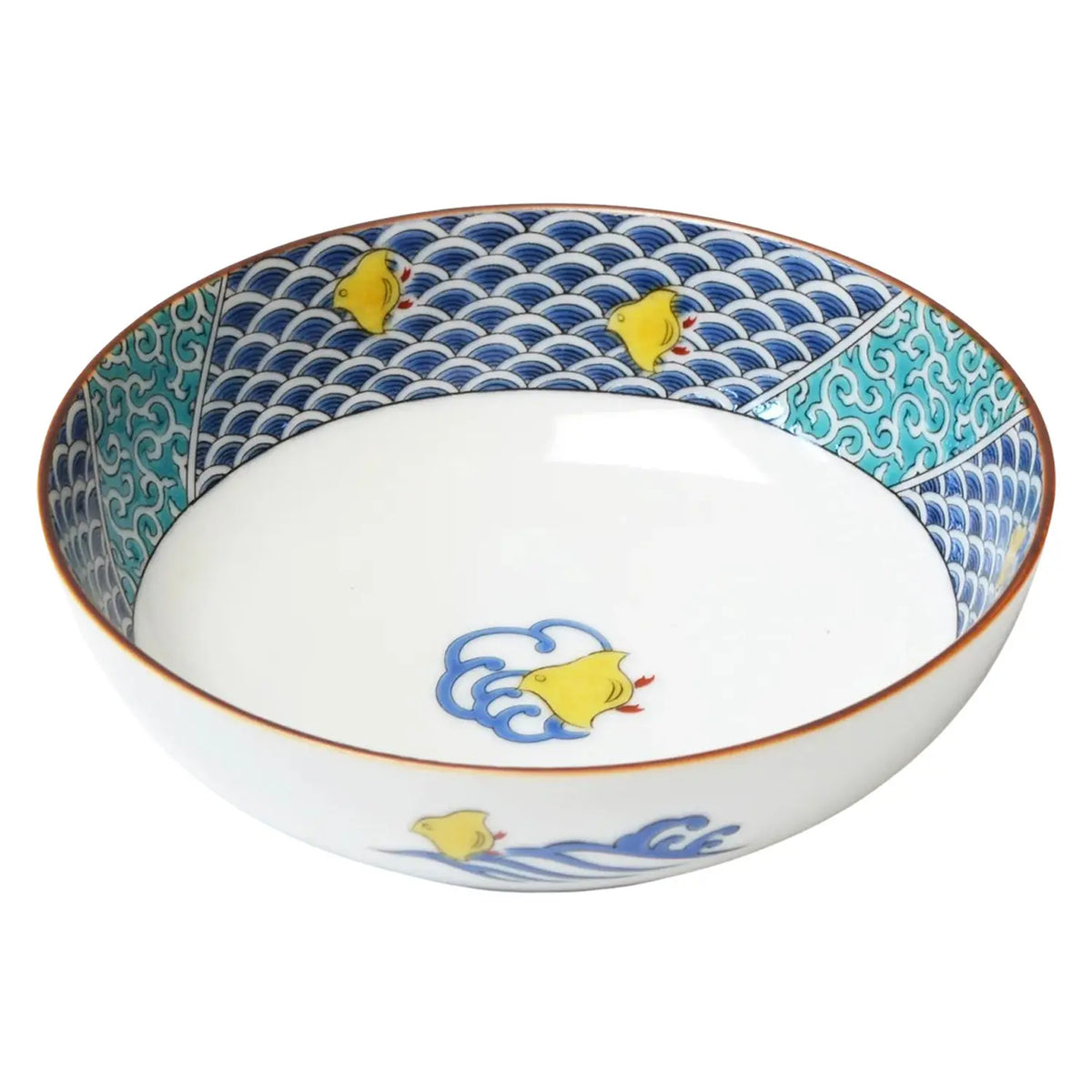 SEIKOU Kutani Porcelain Small Bowl Chidori 12.2cm