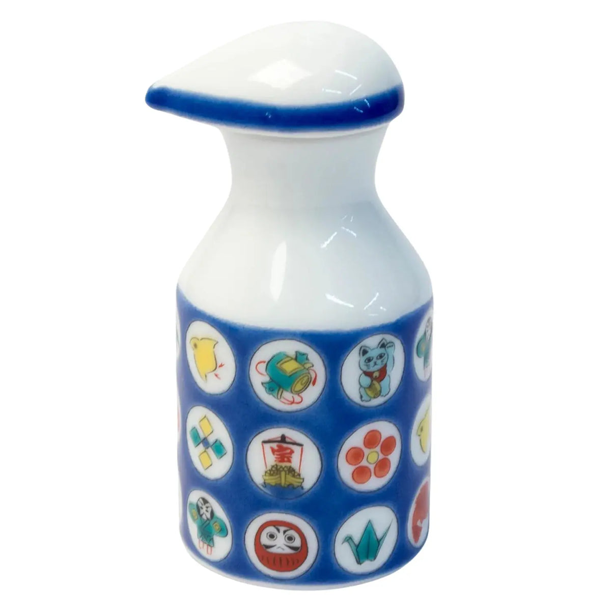 SEIKOU Kutani Porcelain Soy Sauce Dispenser Marumon-Houmon