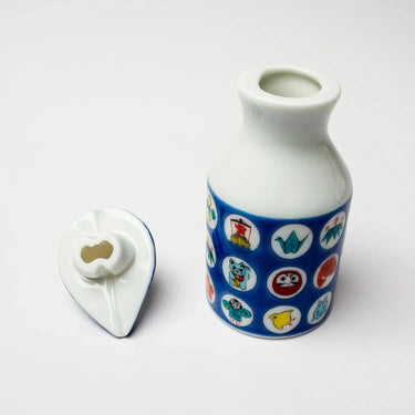 Seikou Kutani Porcelain Soy Sauce Dispenser Marumon-Houmon