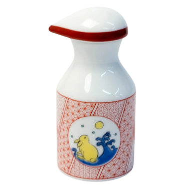 Seikou Kutani Porcelain Soy Sauce Dispenser Rabbit