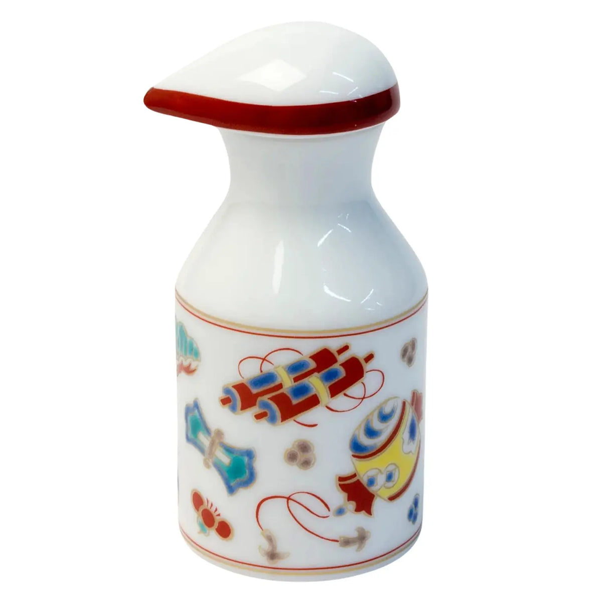 SEIKOU Kutani Porcelain Soy Sauce Dispenser Takarazukushi