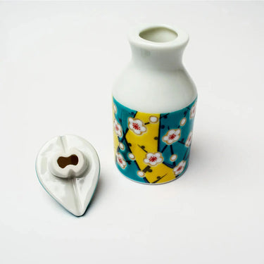 Seikou Kutani Porcelain Soy Sauce Dispenser Ume