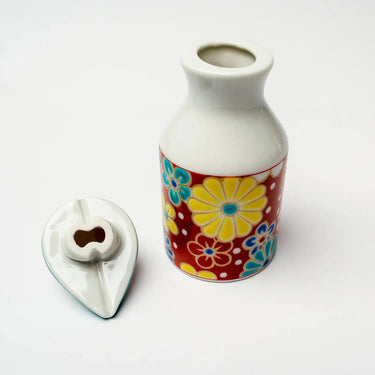 Seikou Kutani Porcelain Soy Sauce Dispenser Umekiku