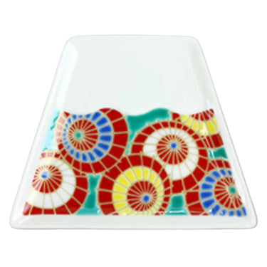 Seikou Mamefuji Kutani Porcelain Mamezara Small Plate Bangasa