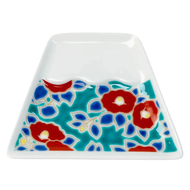 Seikou Mamefuji Kutani Porcelain Mamezara Small Plate Camellia