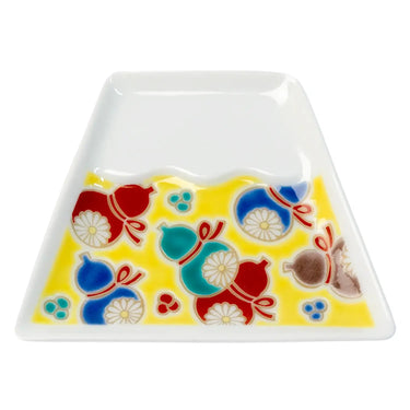 Seikou Mamefuji Kutani Porcelain Mamezara Small Plate Mubyou