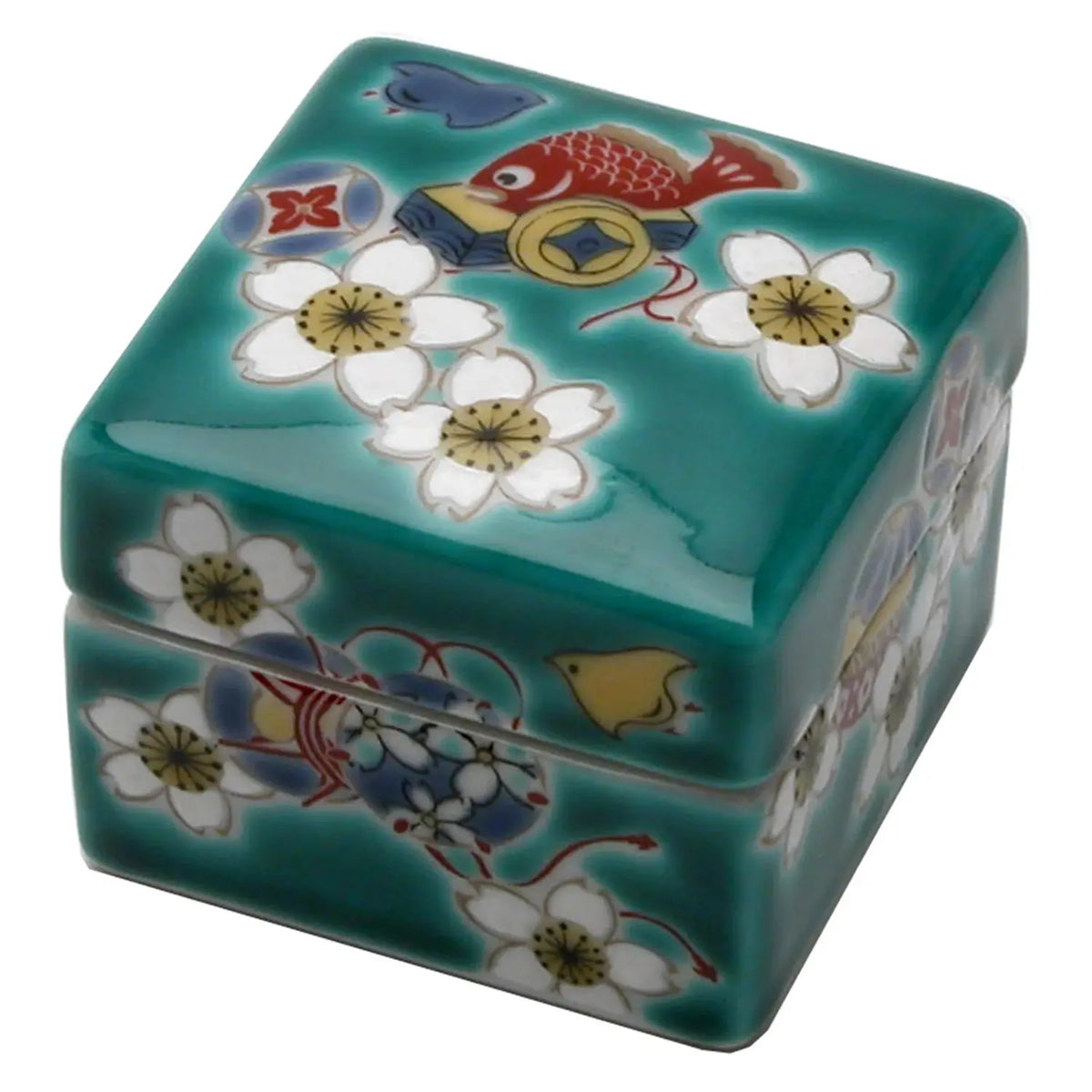 SEIKOU SAI Kutani Porcelain Jubako Box Sakura