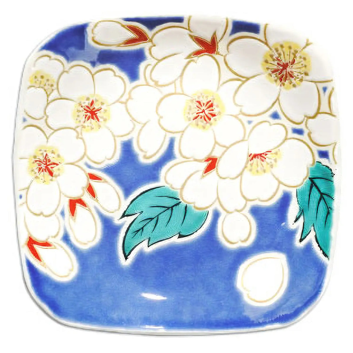 SEIKOU SHIKI-NO-HANA Kutani Porcelain Mamezara Small Plate Sakura