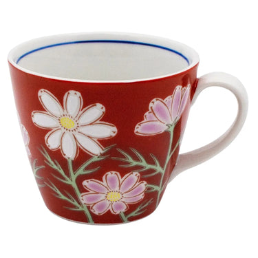 Seikou Shiki-no-Hana Kutani Porcelain Mug Cosmos