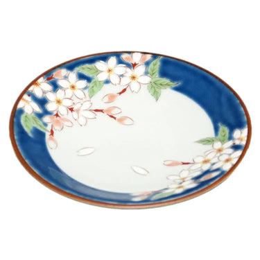 Seikou Shiki-no-Hana Kutani Porcelain Plate 13.8cm 5-Piece Set