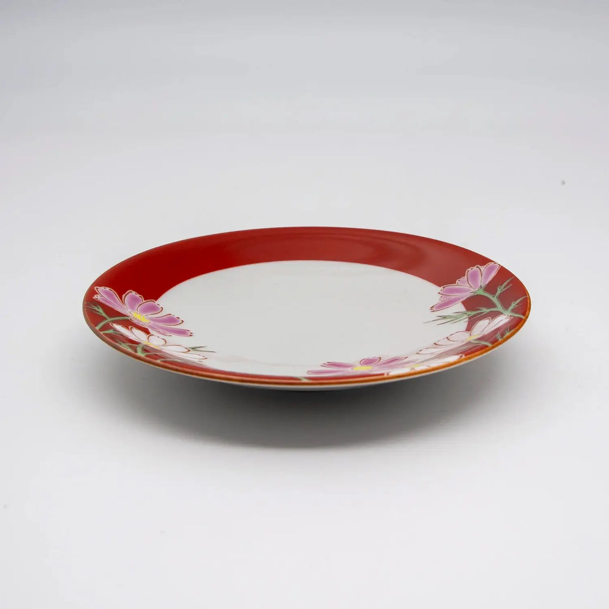 SEIKOU SHIKI-NO-HANA Kutani Porcelain Plate 13.8cm Cosmos
