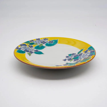 Seikou Shiki-no-Hana Kutani Porcelain Plate 13.8cm Hydrangea