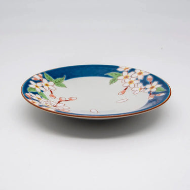 Seikou Shiki-no-Hana Kutani Porcelain Plate 13.8cm Sakura