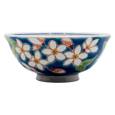 Seikou Shiki-no-Hana Kutani Porcelain Rice Bowl Sakura