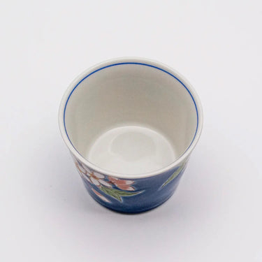Seikou Shiki-no-Hana Kutani Porcelain Soba Choko Cup Sakura