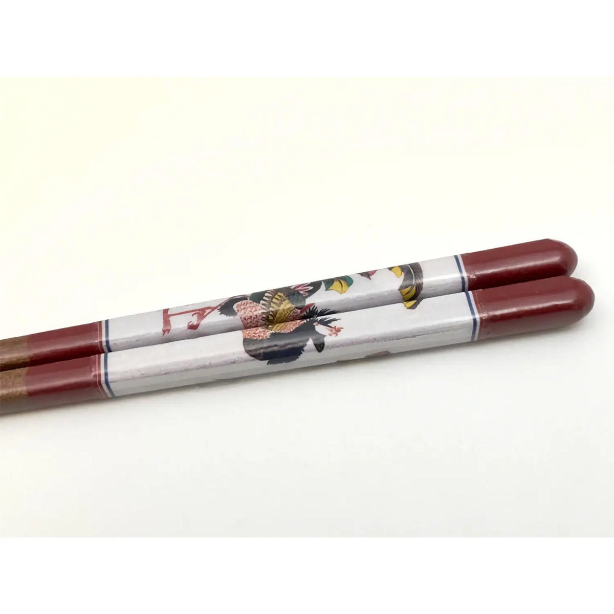 SEIKOU Wakasa Lacquered Natural Wood Chopsticks 21cm Red Kokutani Houou