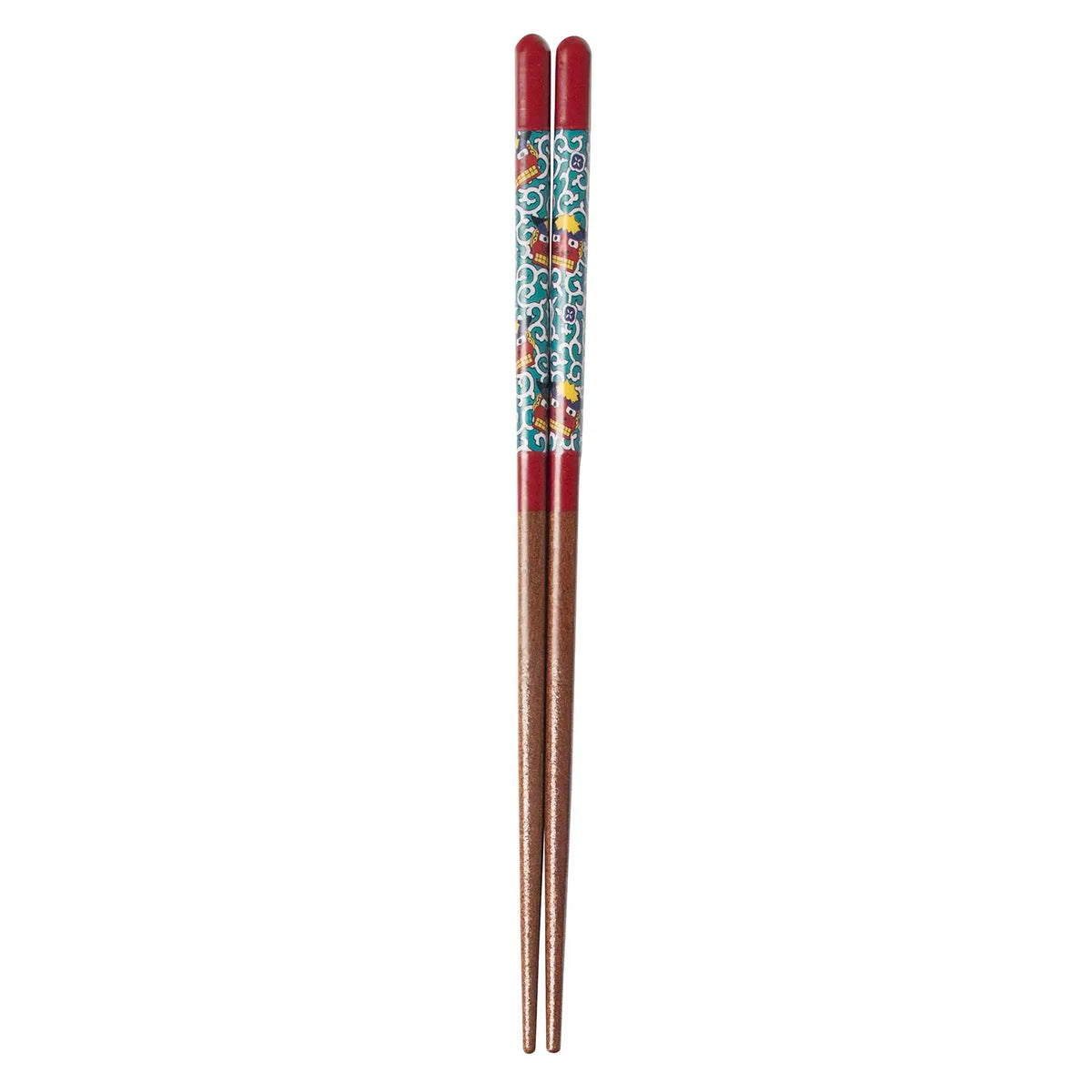 SEIKOU Wakasa Lacquered Natural Wood Chopsticks 21cm Red Shishimai
