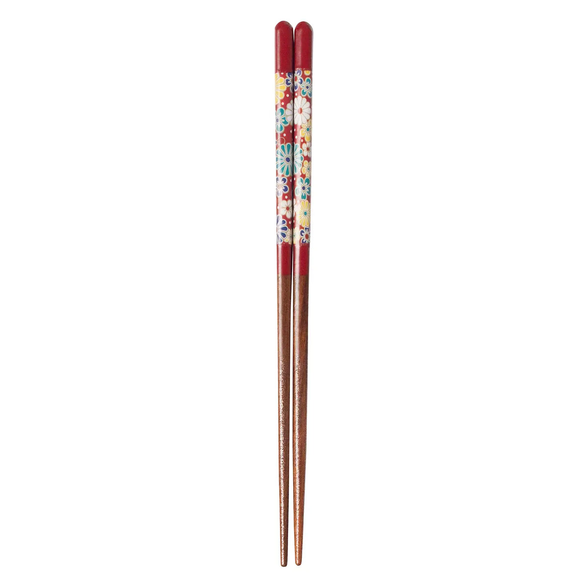 SEIKOU Wakasa Lacquered Natural Wood Chopsticks 21cm Red Umekiku