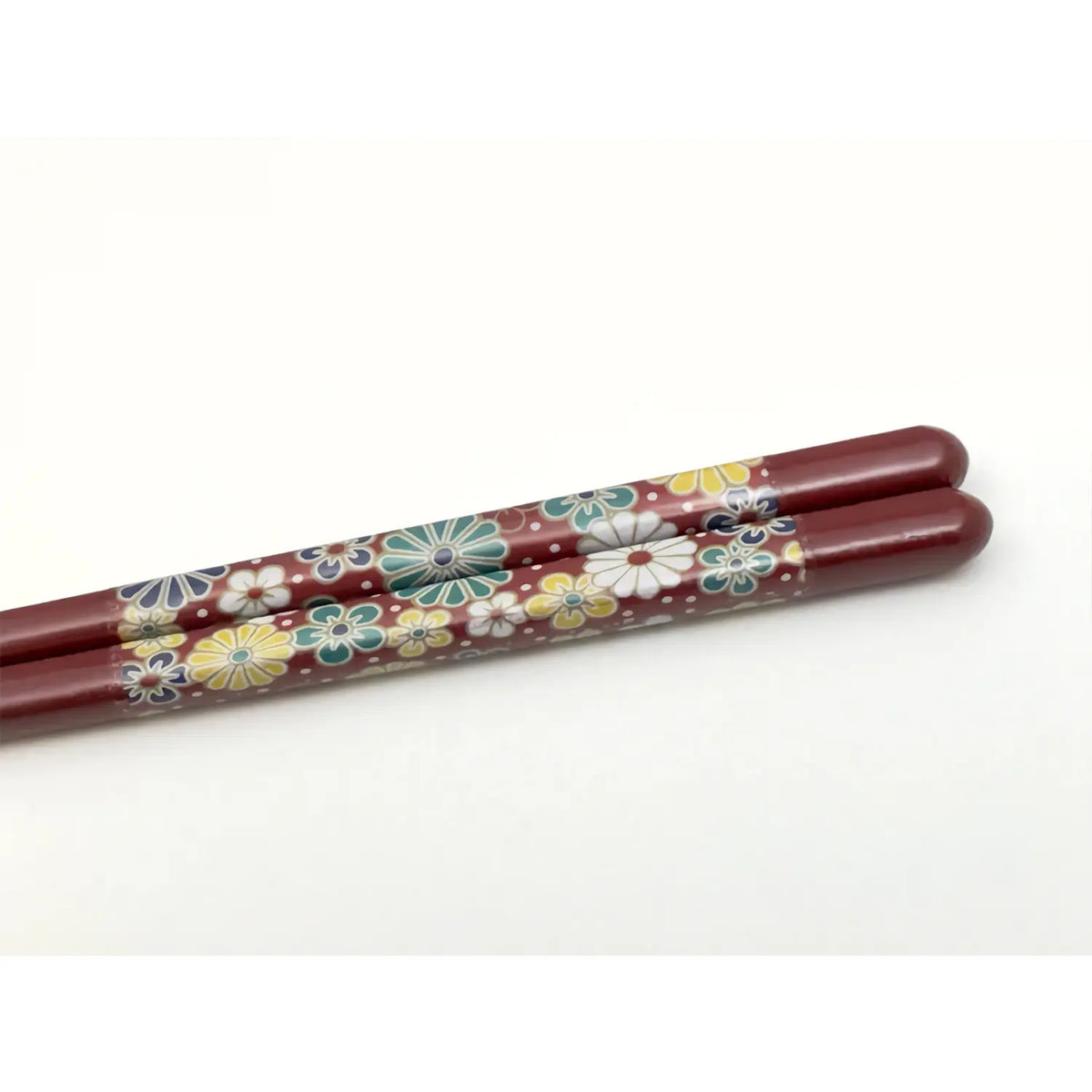 SEIKOU Wakasa Lacquered Natural Wood Chopsticks 21cm Red Umekiku