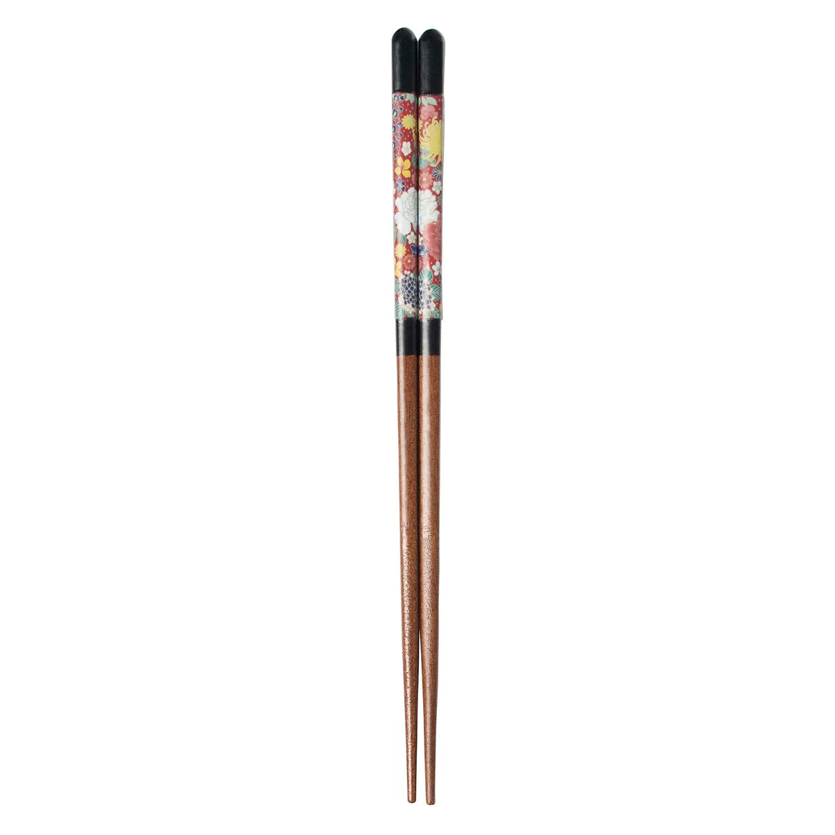 SEIKOU Wakasa Lacquered Natural Wood Chopsticks 23cm Black Hanazume
