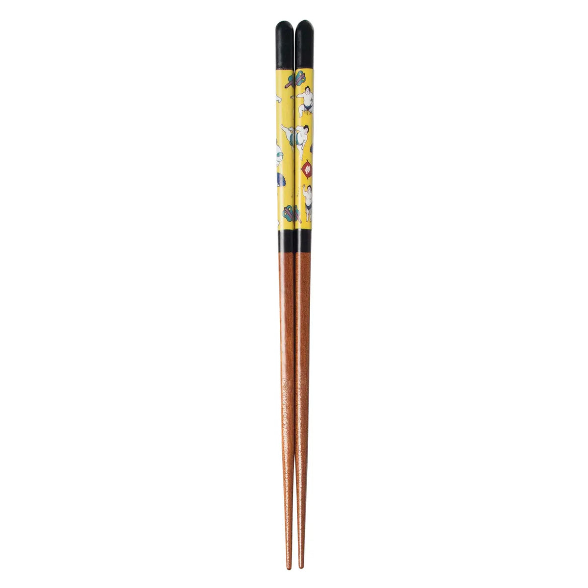 SEIKOU Wakasa Lacquered Natural Wood Chopsticks 23cm Black Sumo Wrestler