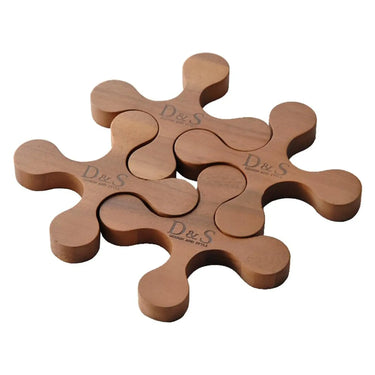 D&S Natural Wood Pot Mat 4 pcs