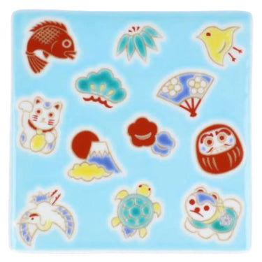 Seikou Kissho Porcelain Kutani Coaster Engimono