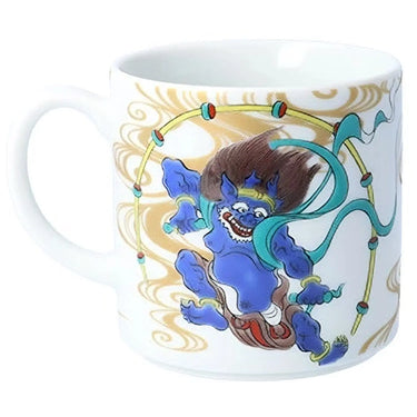 Seikou Kutanippon Porcelain Mug Fujin-Raijin 350ml