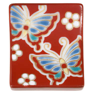 Seikou Porcelain Kutani Chopstick Rest Butterfly