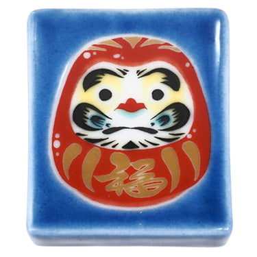 Seikou Porcelain Kutani Chopstick Rest Daruma