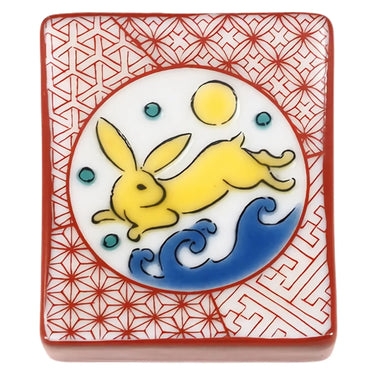 Seikou Porcelain Kutani Chopstick Rest Rabbit