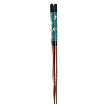 Seikou Wakasa Lacquered Natural Wood Chopsticks Crane