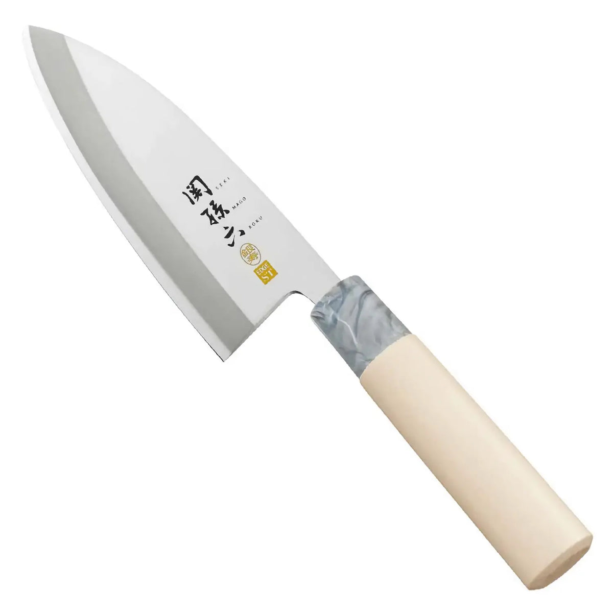 Seki Magoroku Ginju ST Stainless Steel Deba Knife for Left-Handed