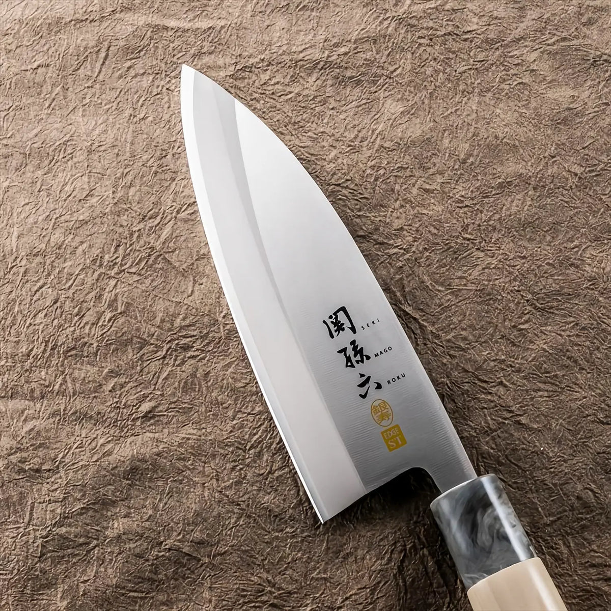 Seki Magoroku Ginju ST Stainless Steel Deba Knife for Left-Handed