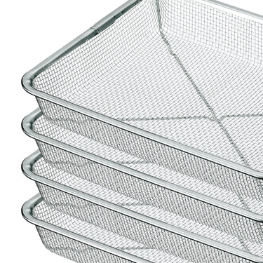 Three Snow Stainless Steel Rectangle Deep Mesh Colander (6.5 Mesh)