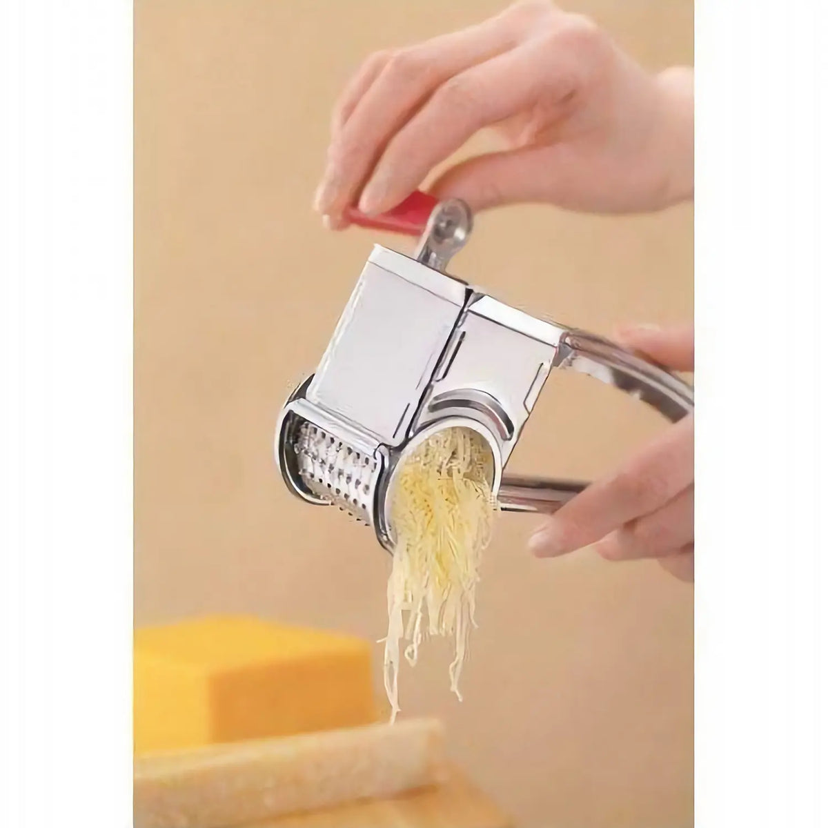 Rotary Cheese Grater with Handle Three Hole Type Rotary Grater