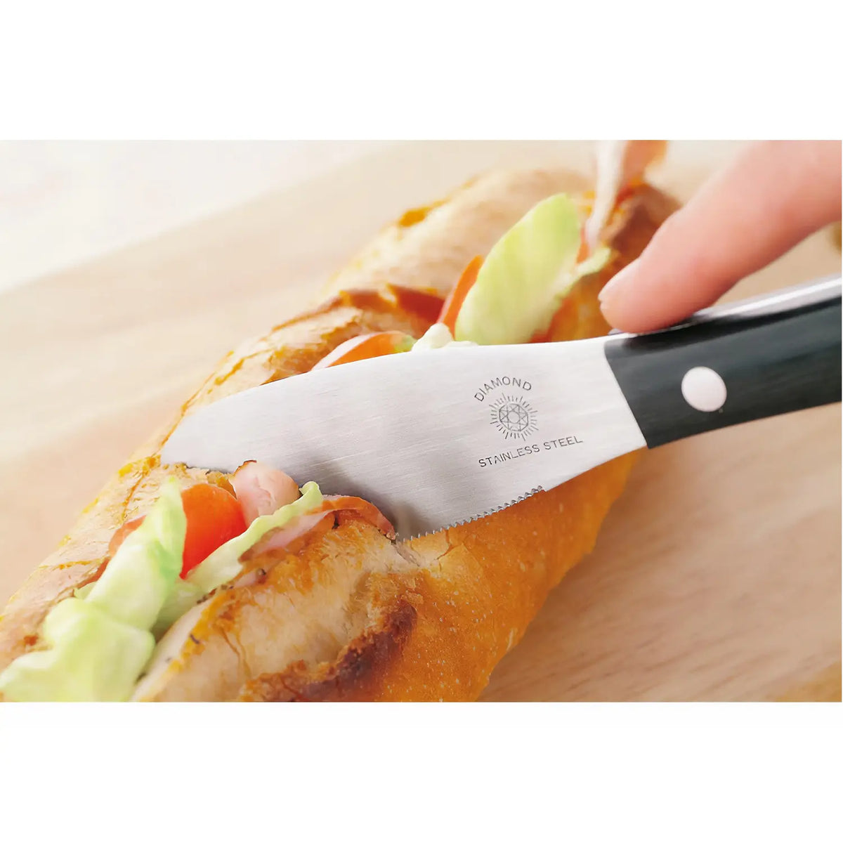 Shinkousha High Carbon Stainless Steel Pastry Knife with Wooden Handle