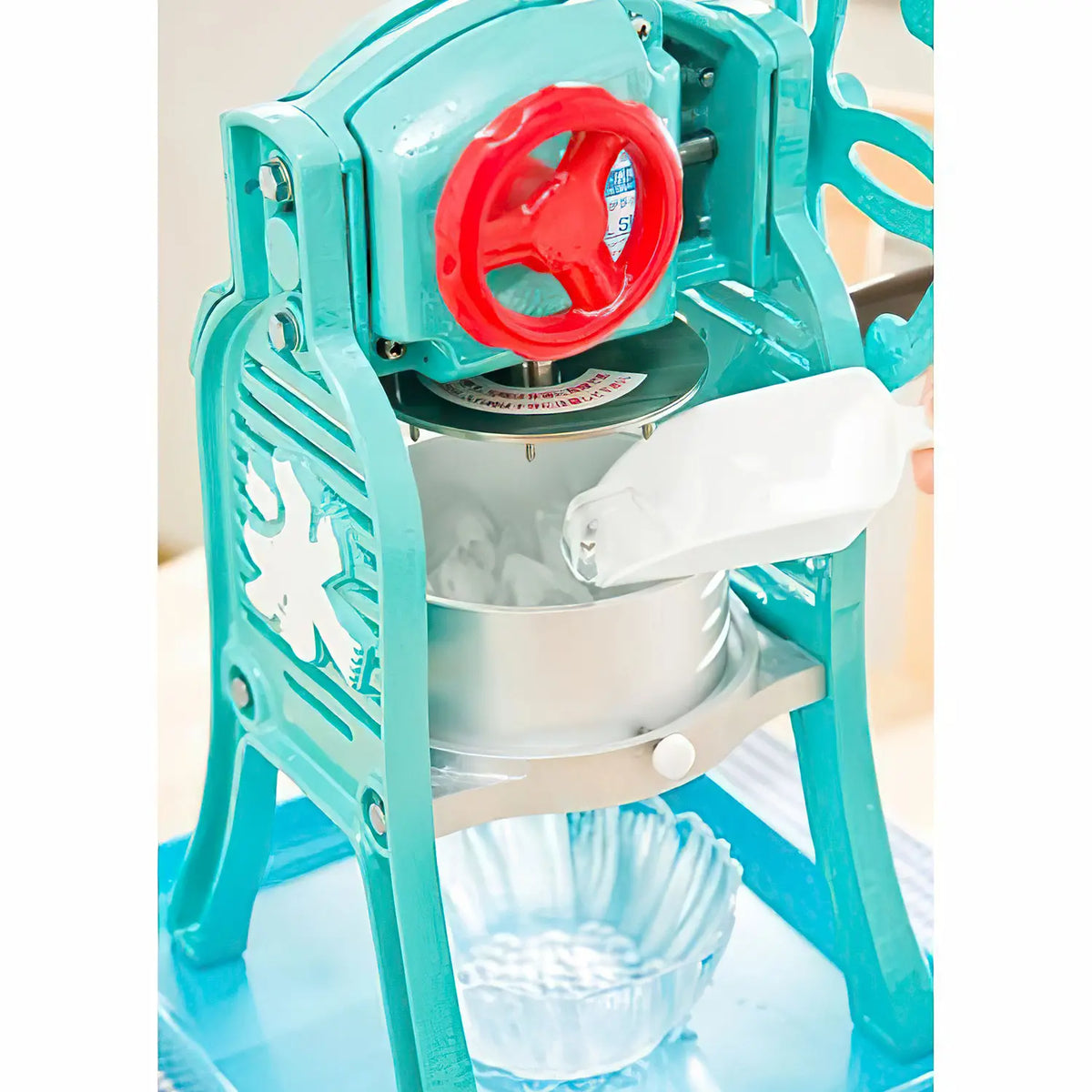 Swan Cast Iron Manual Shaved Ice Machine Green