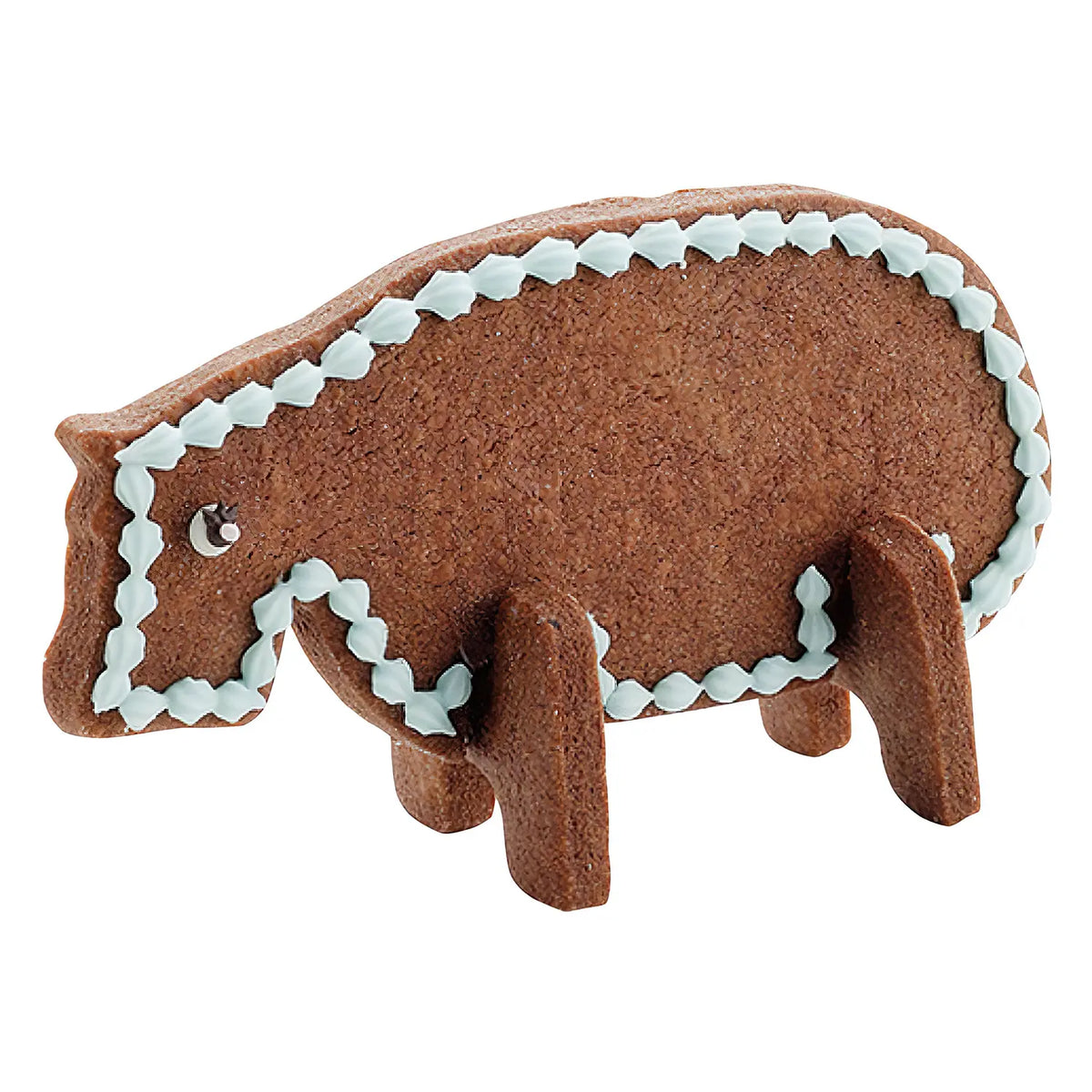 TIGERCROWN Cake Land Stainless Steel Cookie Cutter 3D Hippo