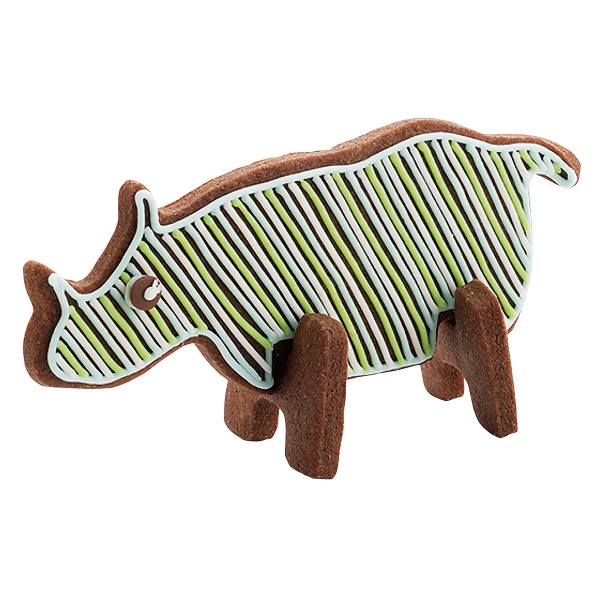 TIGERCROWN Cake Land Stainless Steel Cookie Cutter 3D Rhinoceros