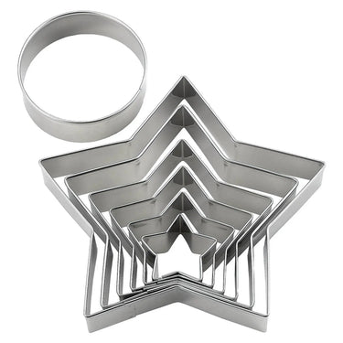 Tigercrown Cake Land Stainless Steel Cookie Cutter Christmas Tree 7pcs