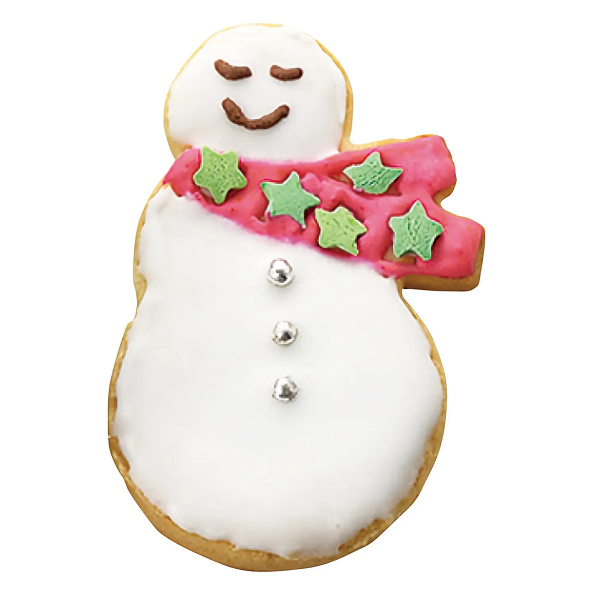 TIGERCROWN Cake Land Stainless Steel Cookie Cutter Snowman with Scarf
