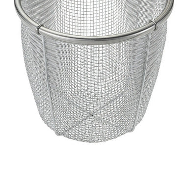 Three Snow Stainless Steel Ramen Tebo Noodle Strainer Flat Base with Wooden Handle