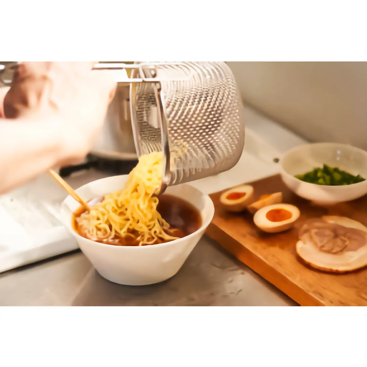 Tebo Noodle Strainer  RVS Strainer Basket For Cooking Ramen Noodles
