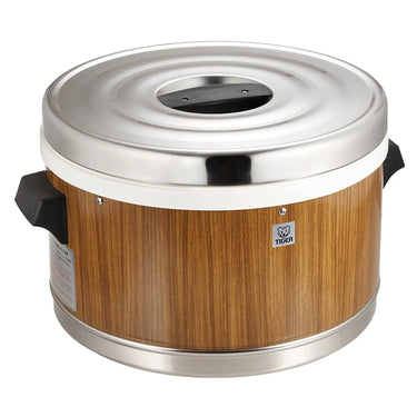 Tiger Stainless Steel Non-Electric Thermal Rice Warmer Wood Grain