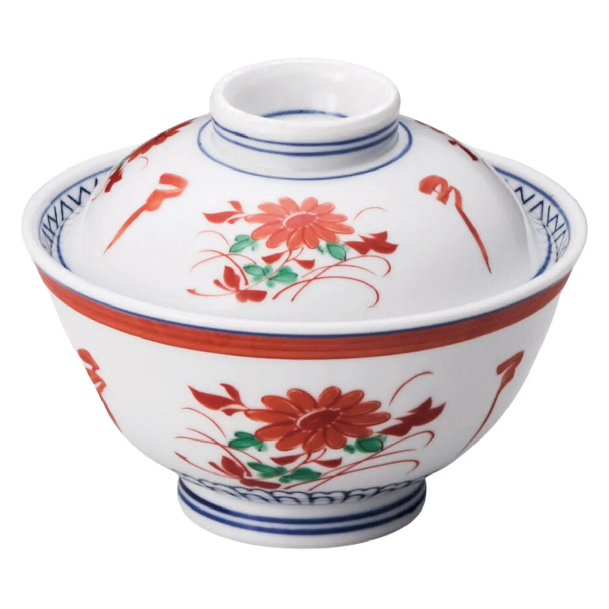 Tokiwa Mino Ware Porcelain Donburi Bowl Akae-Kiku 15.6cm